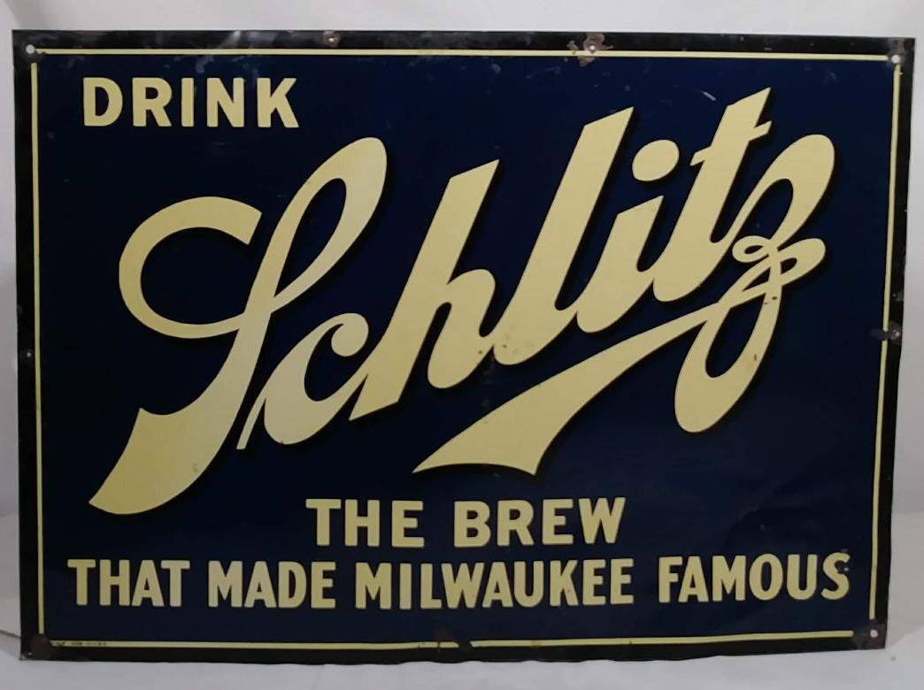 NABA LOT- Schlitz Drink The Brew Tin Prohibition Era (1 of 1)