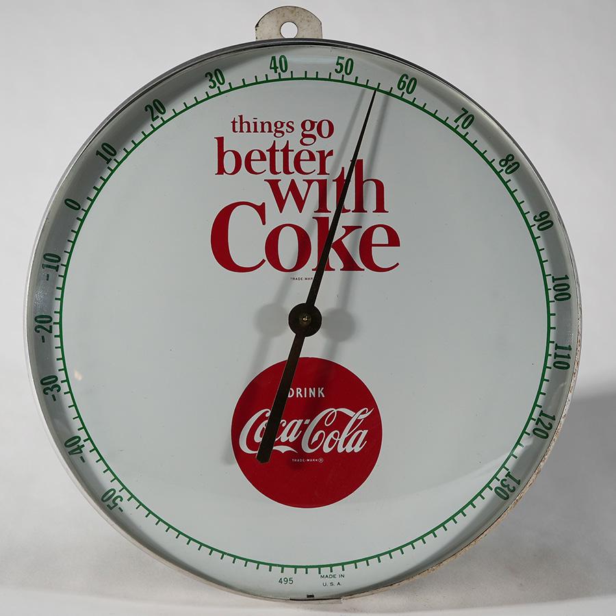 Coke Things Go Better With Advertising Thermometer (1 of 2)