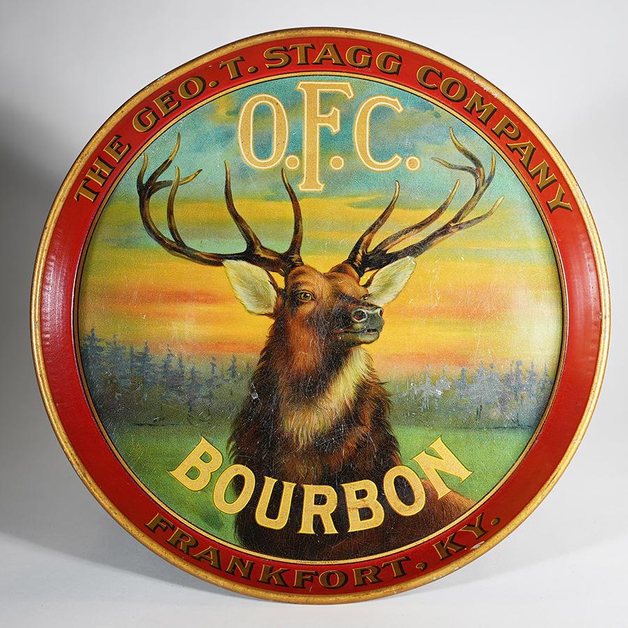 O.F.C. Bourbon Stagg Advertising Tray (1 of 2)