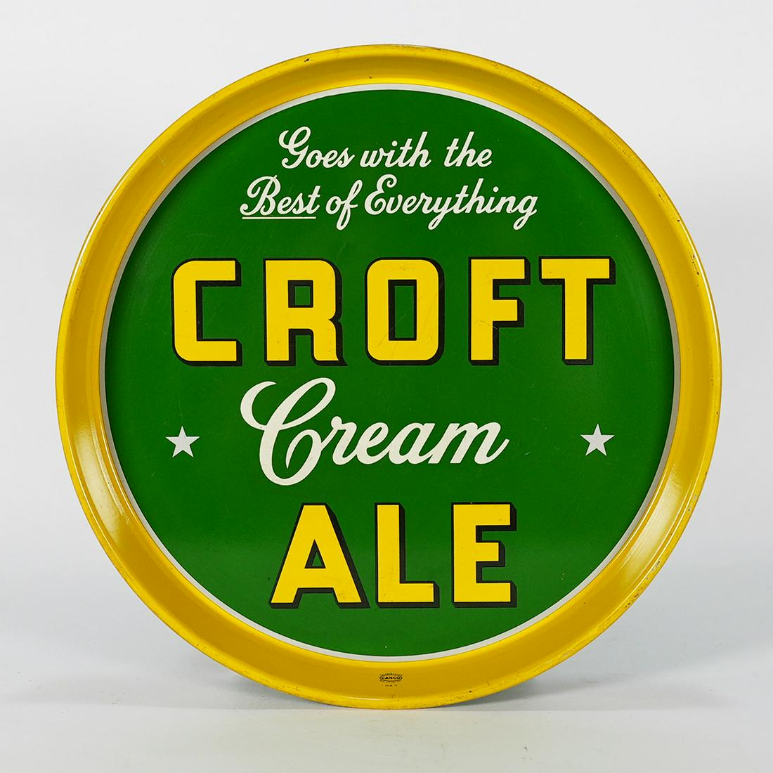 Croft Cream Ale Advertising Tray (1 of 2)