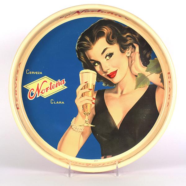 Nortena Beer 1950s Serving Tray Uruguay (1 of 2)