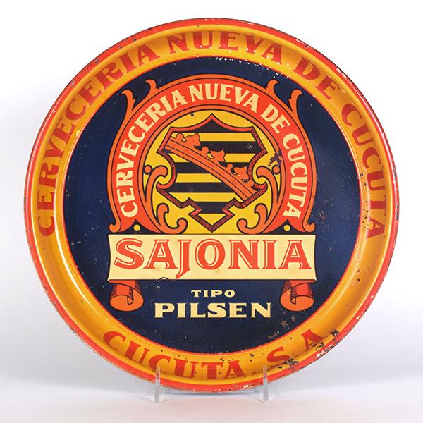 Sajonia Beer 1930s Colombian Serving Tray (1 of 2)
