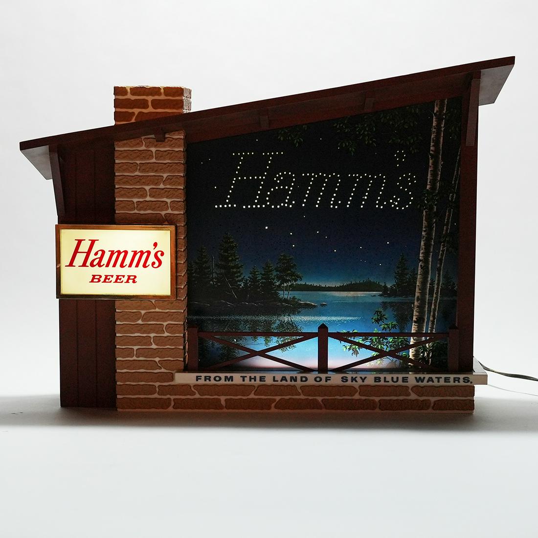 Hamms Beer Land Sky Blue Waters STARRY NIGHT Illuminated Motion Sign (1 of 6)