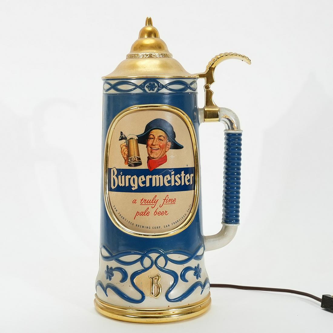 Burgermeister Beer Diecut 3D Stein Illuminated Sign (1 of 3)