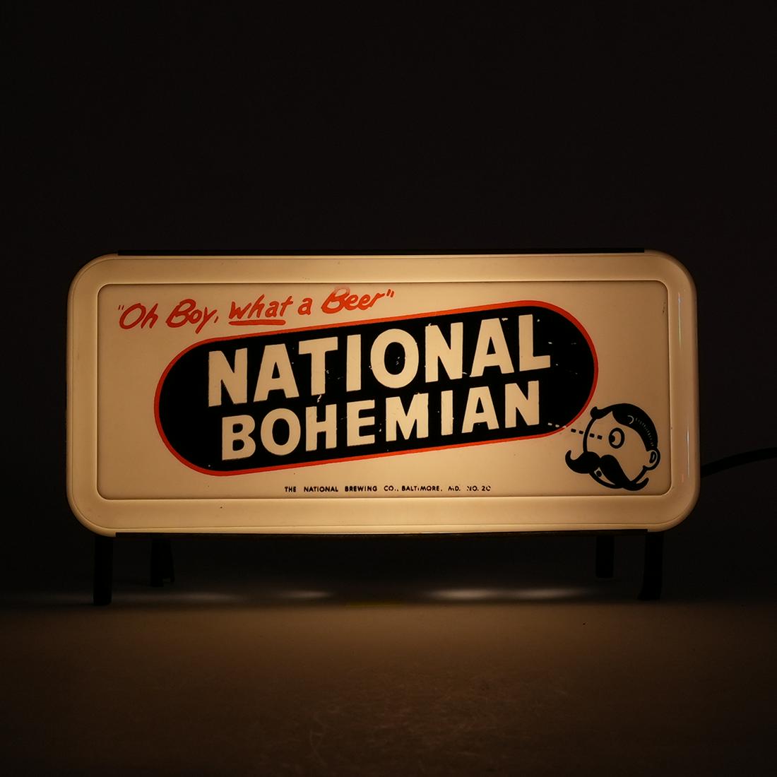 National Bohemian Illuminated Advertising Back Bar Sign (1 of 4)