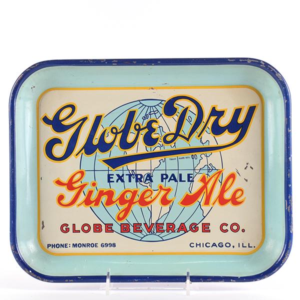Globe Dry Ginger Ale 1930s Soda Serving Tray (1 of 2)