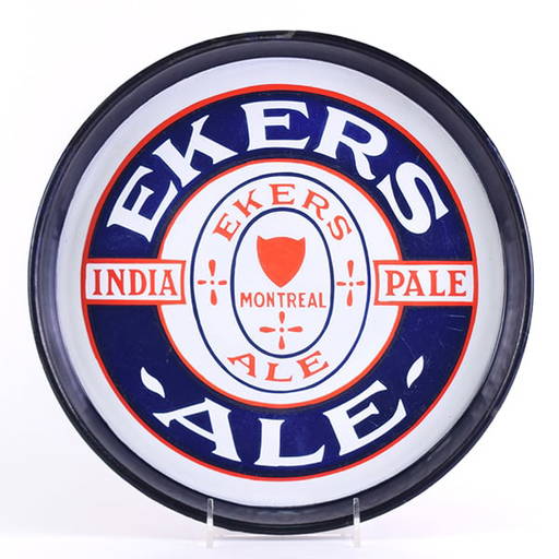Eckers Ale Porcelain Enamel Canadian Serving Tray