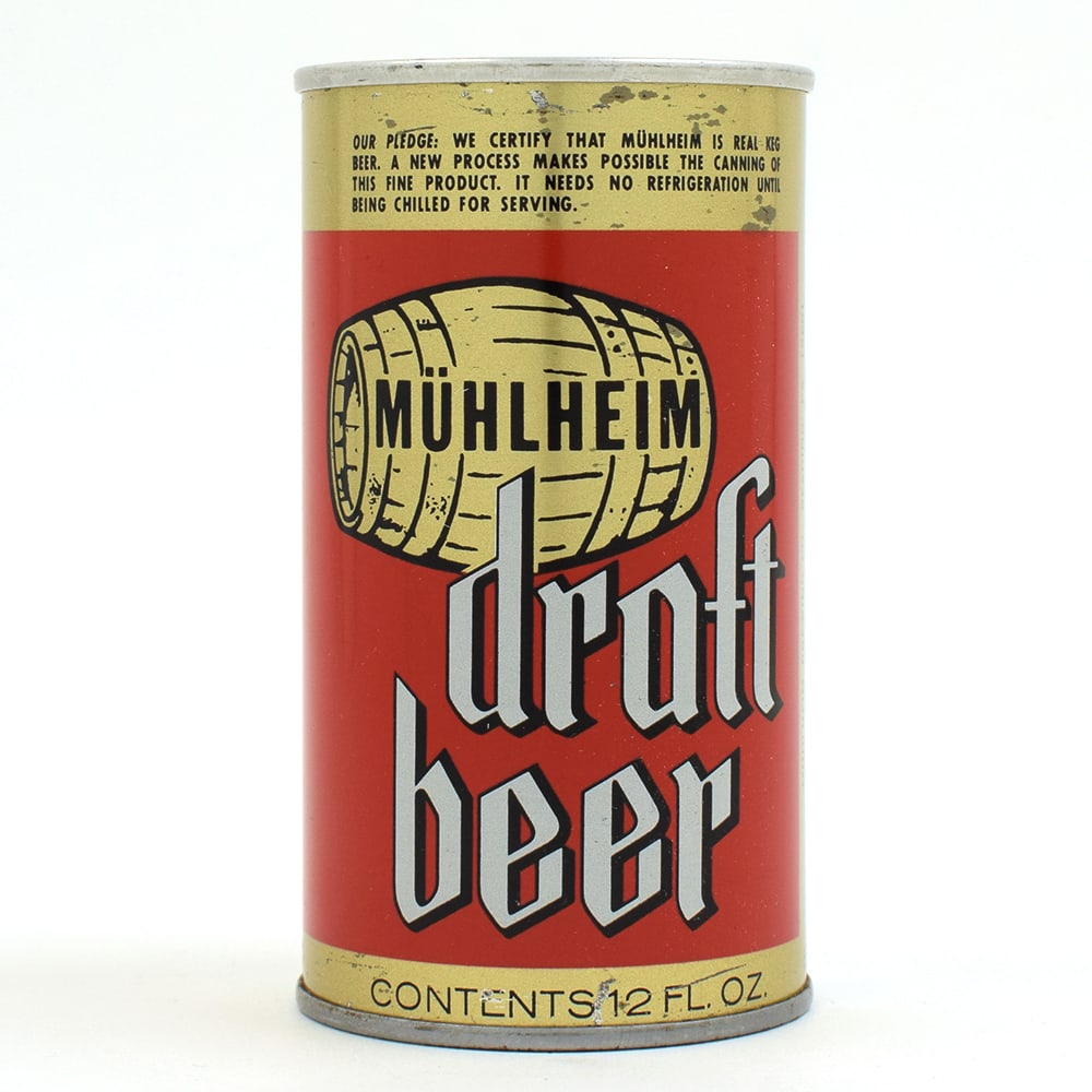 Muhlheim Draft Beer Pull Tab 95-13: Reference: USBC 95-13 Brewery: Muhlheim Brewing Co., Reading, Pennsylvania Manufacturer/Plant: