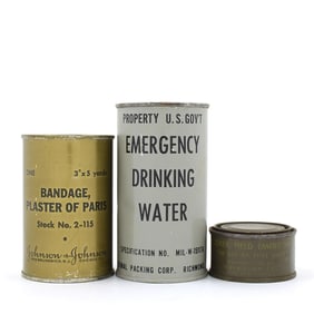 Armed Forces-Government Issue Containers Lot of 3 Different