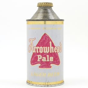 Arrowhead Pale Beer Cone Top RARE A TOP EXAMPLE 150-21