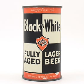 Black and White Beer Flat Top RARE 38-27