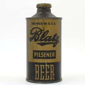 Blatz Beer Olive Drab Cone Top WITHDRAWN FREE SUPERB 153-23