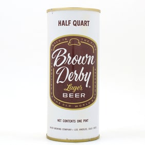 Brown Derby Beer 16 Ounce Pull Tab 142-10