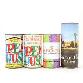 Continental Can Co Prototype or Promotional Cans Lot of 4 UNLISTED