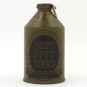 Fort Pitt Beer Olive Drab Crowntainer WITHDRAWN FREE SHARP 194-8