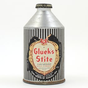 Glueks Stite Malt Liquor Paper Label Crowntainer 194-28