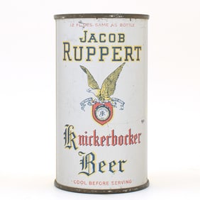 Jacob Ruppert Knickerbocker Beer Instructional Flat Top CLEAN 125-39 USBCOI 444