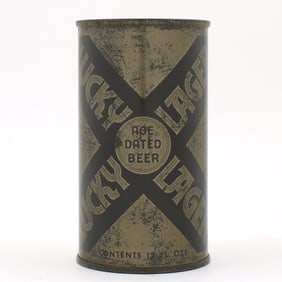 Lucky Beer Olive Drab Flat Top WITHDRAWN FREE SCARCE THIS CLEAN 93-13