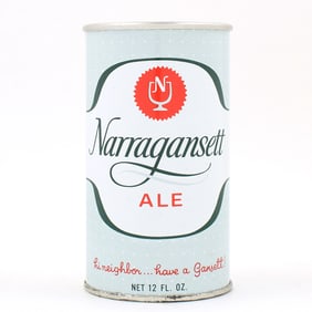 Narragansett Ale Test Zip Top CONTENTS BOTTOM FRONT RARE UNLISTED