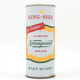 Narragansett Beer 16 Ounce Flat Top 232-26