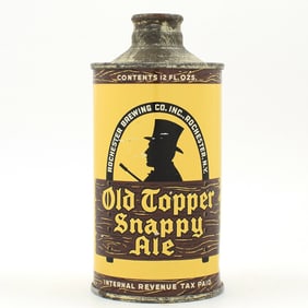 Old Topper Snappy Ale Cone Top FRESH 178-6