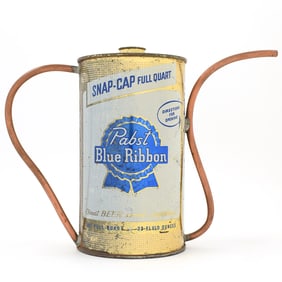 Pabst Blue Ribbon Quart Snap Cap Folk Art NEWARK 216-18