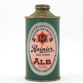 Rainier Ale Cone Top DATED 5-14-41 180-4