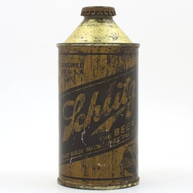 Schlitz Beer Olive Drab Cone Top WITHDRAWN FREE 183-27