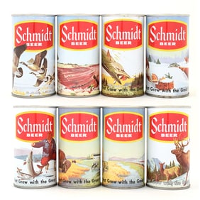 Schmidt Scene Pull Tabs JACOB SCHMIDT DIV ASSOC White Panel Lot of 8 Different