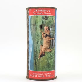 Tennents Lager Scottish Series 16 Ounce Flat Top HIGHLAND CATTLE
