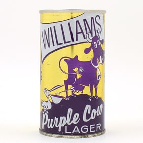 Williams Purple Cow Zip Top RARE 217-7