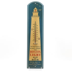 Boston Beer Company 1930s Wood Thermometer