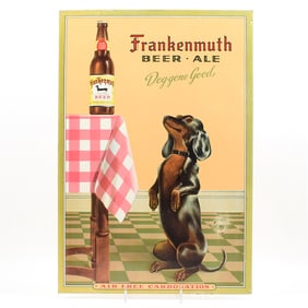 Frankenmuth Beer - Ale 1940s Tin Over Cardboard Sign