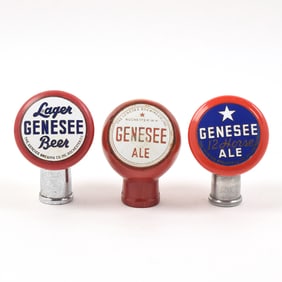 Genesee 1930s-40s Ball Tap Knobs Lot of 3 Different
