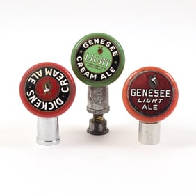 Genesee Ale 1930s-40s Tap Knobs Lot of 3 Different