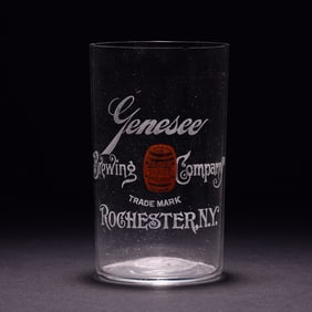 Genesee Brewing Pre-Prohibition 2-Color Etched Glass