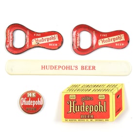 Hudepohl Lot of 5 Misc Items 4 Different 1930s-40s