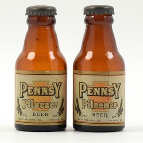 Pennsy Beer 1930s Mini Bottle Salt and Pepper Shakers