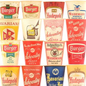 Waxed Paper Cups Ohio Kentucky Lot of 16 Different