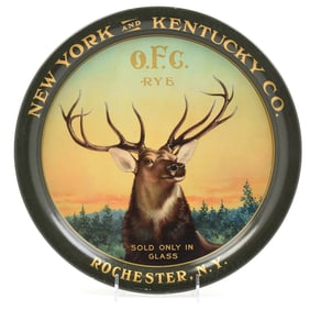 OFC Rye Whiskey Pre-Prohibition Serving Tray