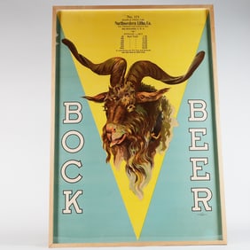 Bock Beer Northwestern Litho Stock 171 Chromolithograph