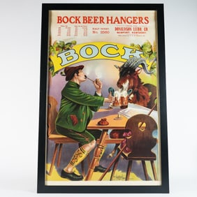 Bock Beer Hanger Donaldson Stock No 2560 Chromolithograph