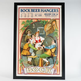 Bock Beer Hanger Donaldson Stock No 3136 Chromolithograph