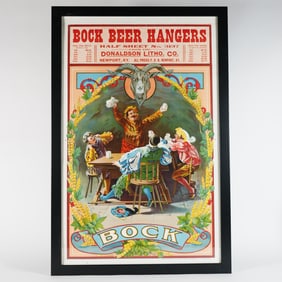 Bock Beer Hangers Donaldson Stock No 3137 Chromolithograph