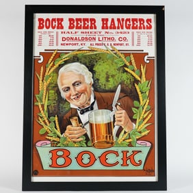 Bock Beer Hangers Donaldson Stock No 3423 Chromolithograph