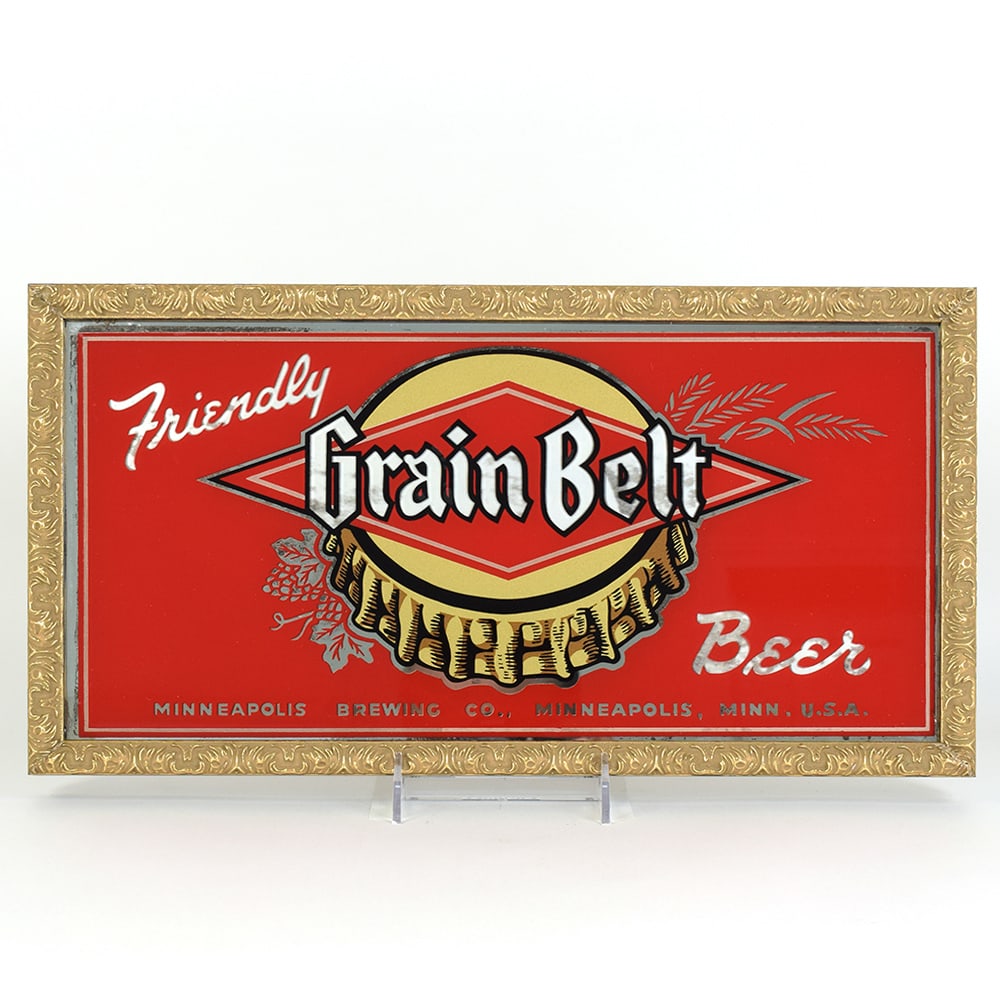 Grain Belt 1930s Reverse Painted Sign (1 of 2)