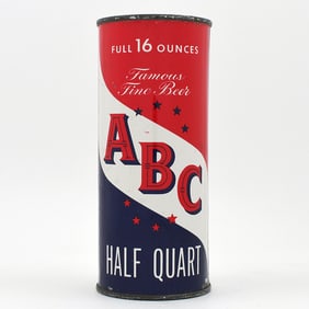 ABC Beer 16 Ounce Flat Top FULL 16 OUNCES AT TOP 224-2