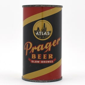 Atlas Prager Beer Instructional Flat Top DULL GOLD ENAMEL SCARCE USBCOI 55