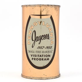 Ballantine Beer 1957-58 Pennsylvania Jaycees Bank Lid Flat Top UNLISTED