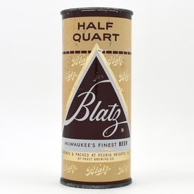 Blatz Beer 16 Ounce Bank Lid Flat Top PABST PEORIA HEIGHTS 225-19